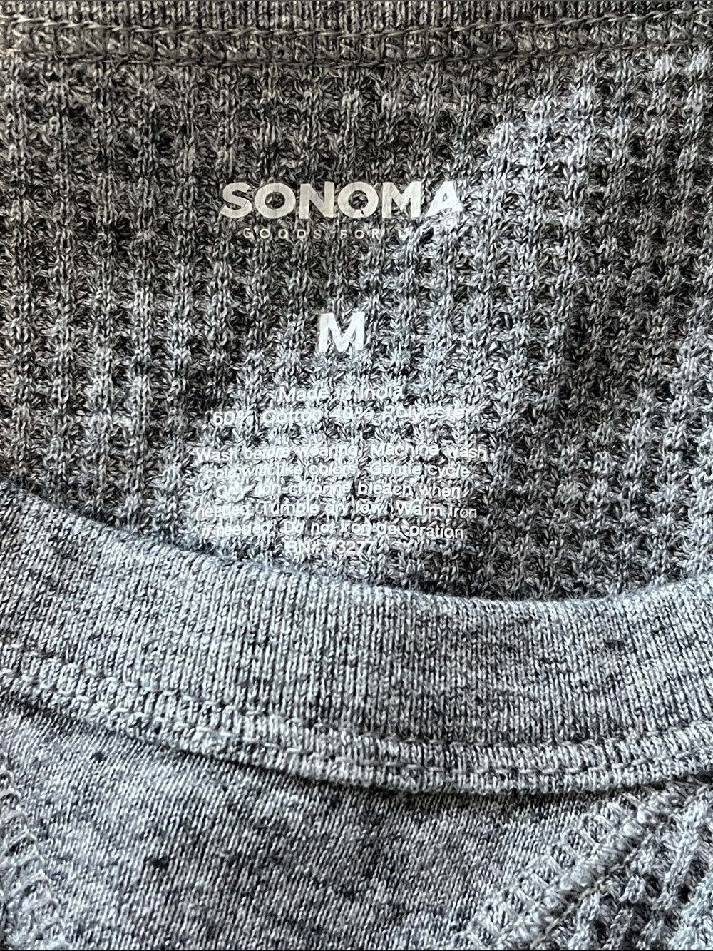 Sonoma Thermal Crew Neck Long Sleeve Shirts- Bundle of 3 (Off-White/Gray/Cream - Picture 10 of 13